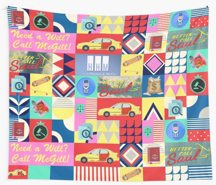 'Better call Saul, symbols' Wall Tapestry by Mauswohn