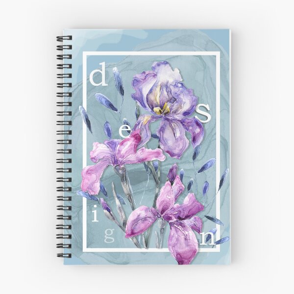 Item preview, Botanic with iris flowers, leaves. Spring ornament concept.  designed and sold by arthouze.