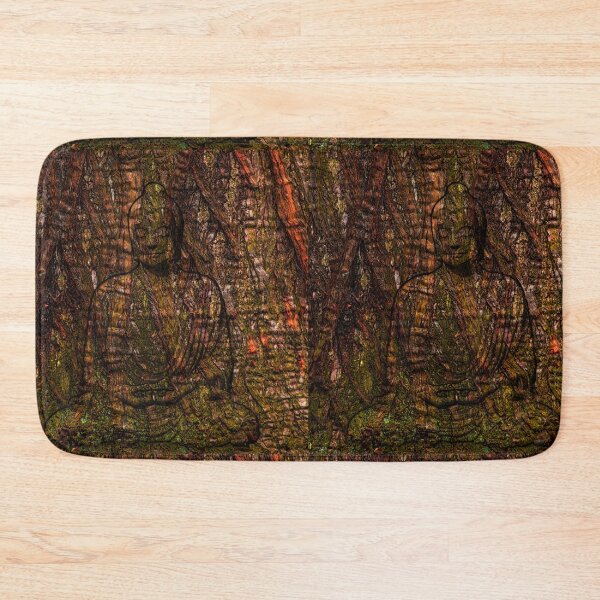 Item preview, Becoming one with Nature Buddha embedded in tree abstract designed and sold by JuliaWatkins.