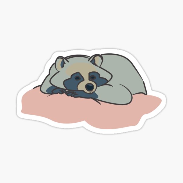 Sleepy racoon Sticker