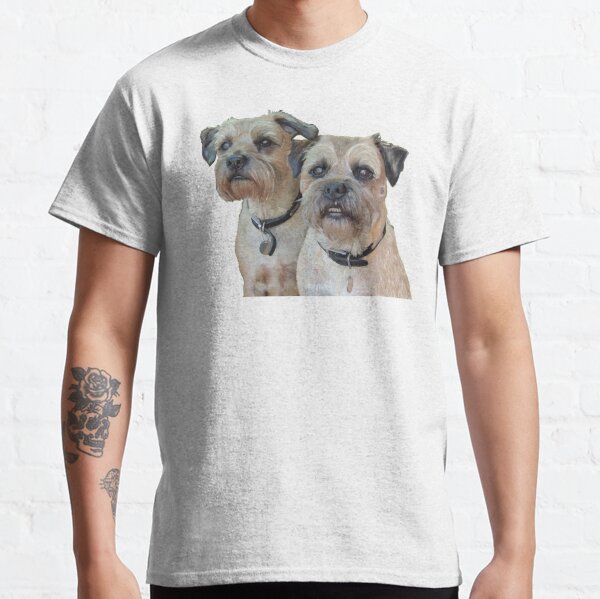 Two Border Terriers Dogs Classic T-Shirt