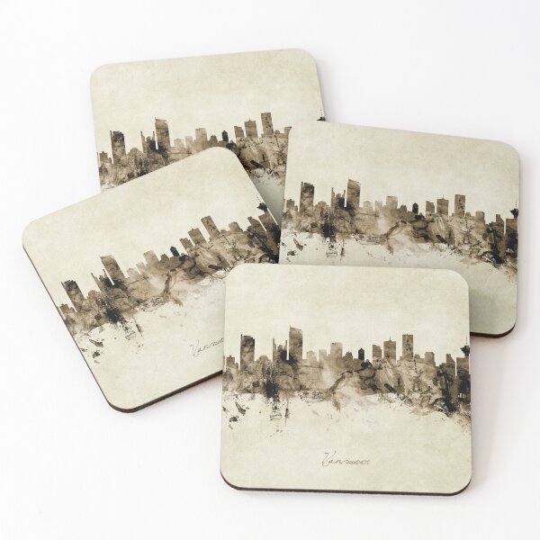 Aperçu de l'œuvre Vancouver Canada Skyline créée et vendue par ArtPrints.
