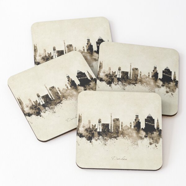 Item preview, Durham North Carolina Skyline designed and sold by ArtPrints.