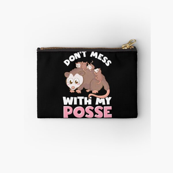Item preview, Cute & Funny Don't Mess With My Posse Possum Family Pun designed and sold by perfectpresents.