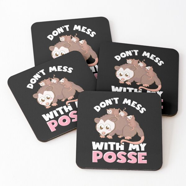 Item preview, Cute & Funny Don't Mess With My Posse Possum Family Pun designed and sold by perfectpresents.