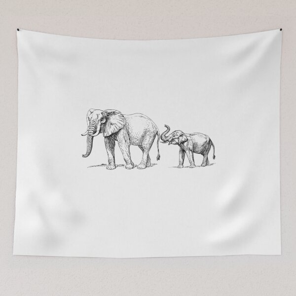 Item preview, elephant art designed and sold by Animalhead.