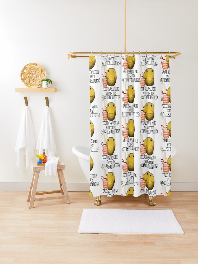 Congratulations You Passed Your Vibe Check Meme Shower Curtain By