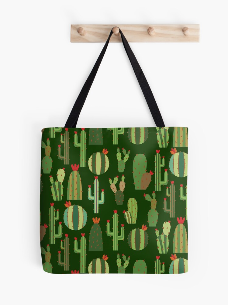 Cute Cactus Tote Bag by Rhianne Art