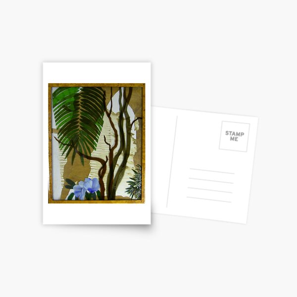 Bangalow Palm, Angophora and Native Hibiscus Postcard