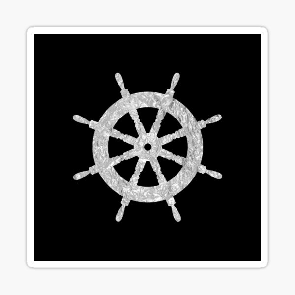 Item preview, Silver Ship's Wheel designed and sold by highparkoutlet.