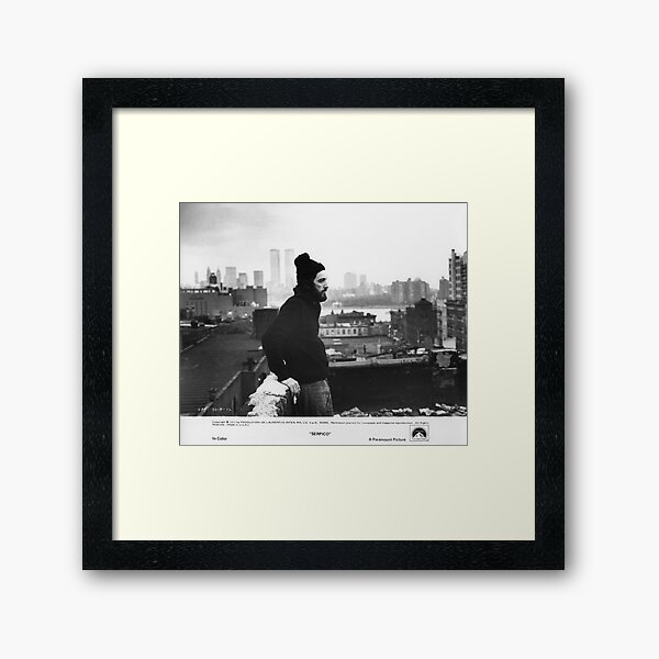 serpico al pacino Framed Art Print