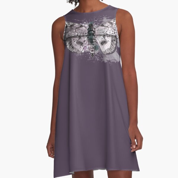 Moth A-Linien Kleid