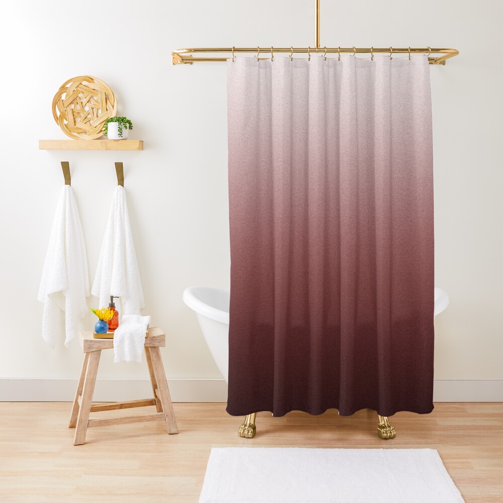 "Pastel Gray and Burgundy Gray Ombre" Shower Curtain for Sale by
