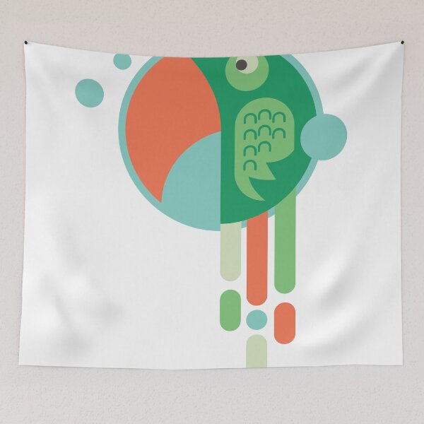 Item preview, green parrot  designed and sold by maryam madah.
