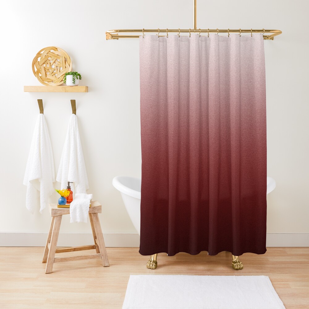 "Pale Gray and Pastel Burgundy Ombre" Shower Curtain for Sale by