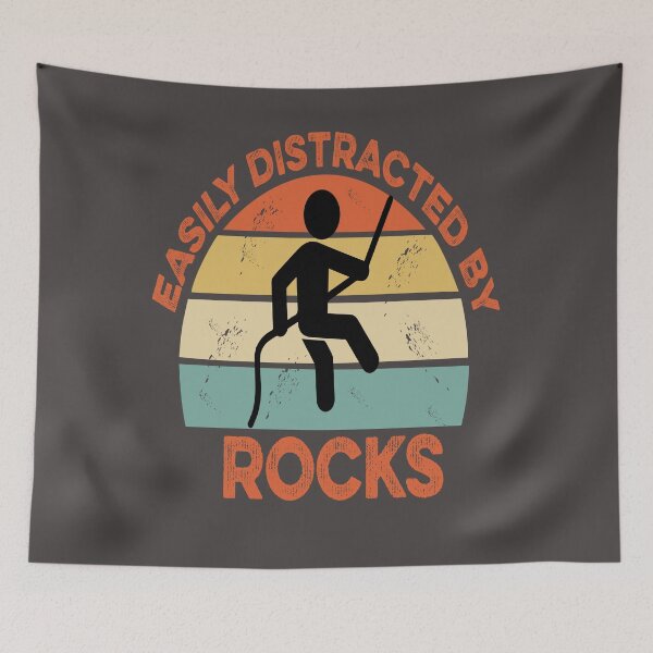 Item preview, Easily Distracted By Rocks T-Shirt Big Wall Fans and Geologists designed and sold by Mextpizza.