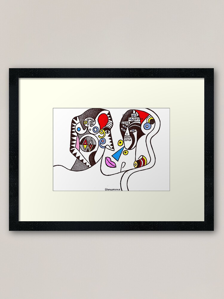 Alternate view of Oblio ontico (surrealism drawing) Framed Art Print