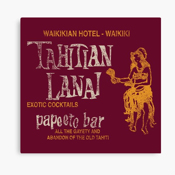 Item preview, Tahitian Lanai - Waikiki, Hawaii designed and sold by RetroTikiBar.