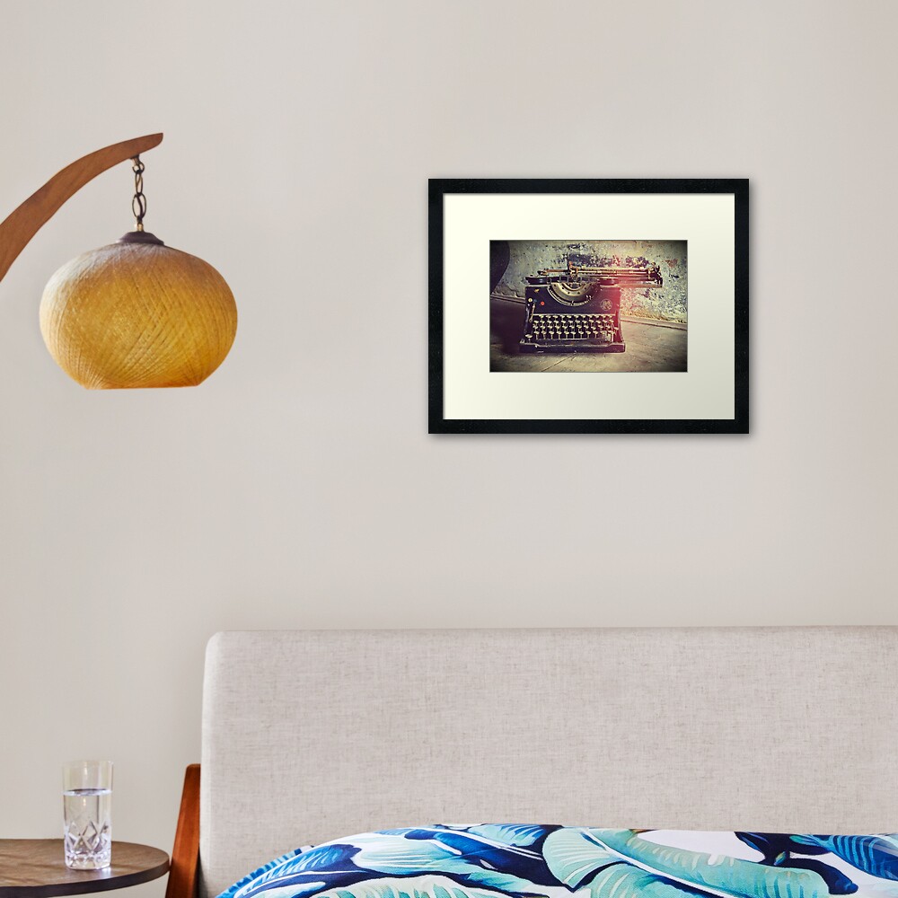 Old typewriter Framed Art Print