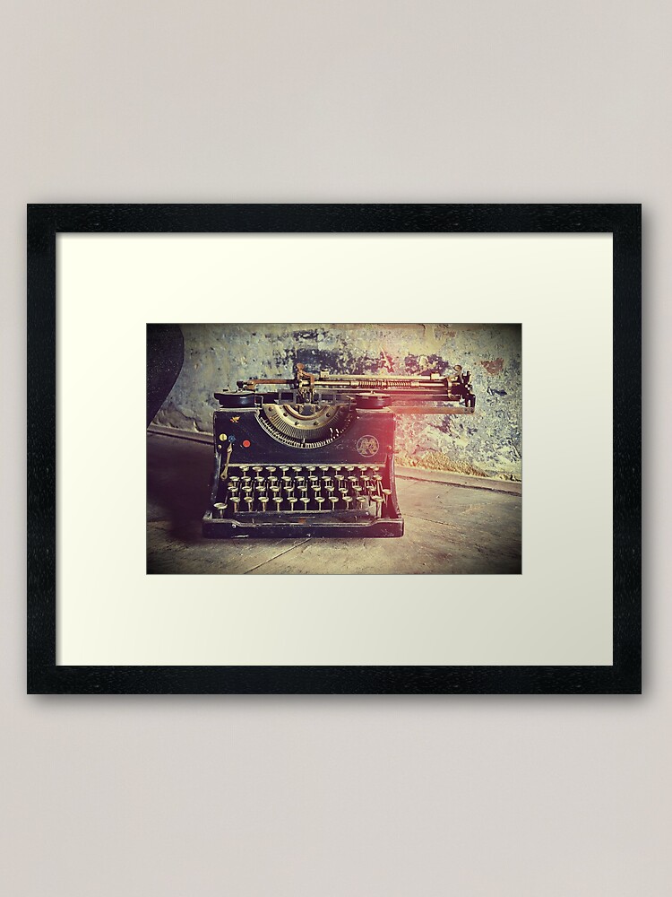 Alternate view of Old typewriter Framed Art Print