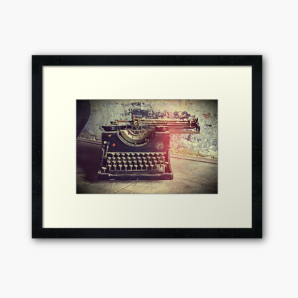 Old typewriter Framed Art Print
