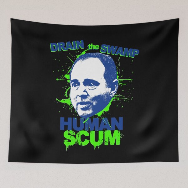 Item preview, Shifty Schiff Shirt Human Scum Drain the Swamp designed and sold by PokerFace420.