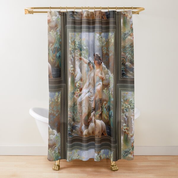 An Allegorical Scene by Konstantin Makovsky Old Masters Reproduction Shower Curtain