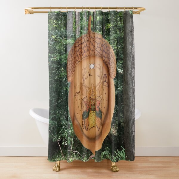 Item preview, Autumn Green Man in Acorn Frame  Forest Background designed and sold by SignsOfSpirit.