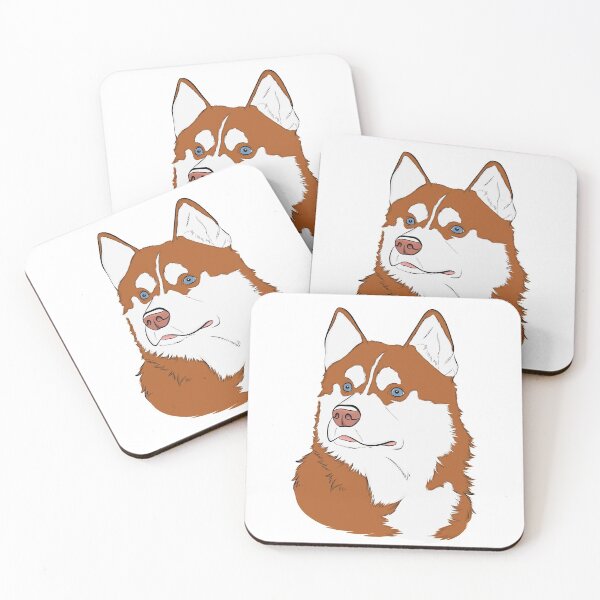 Item preview, Red and White Blue Eyed Husky  designed and sold by rmcbuckeye.