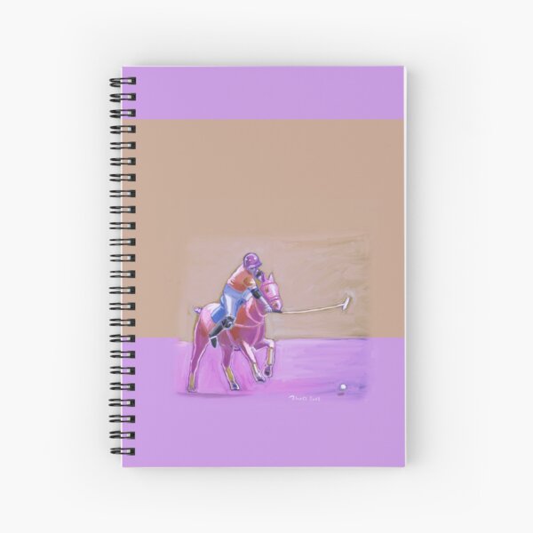 polo player taupe-lilac Spiral Notebook