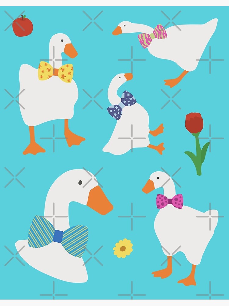 "Colorful Ties Untitled Goose Game Item Illustration Collection" Poster