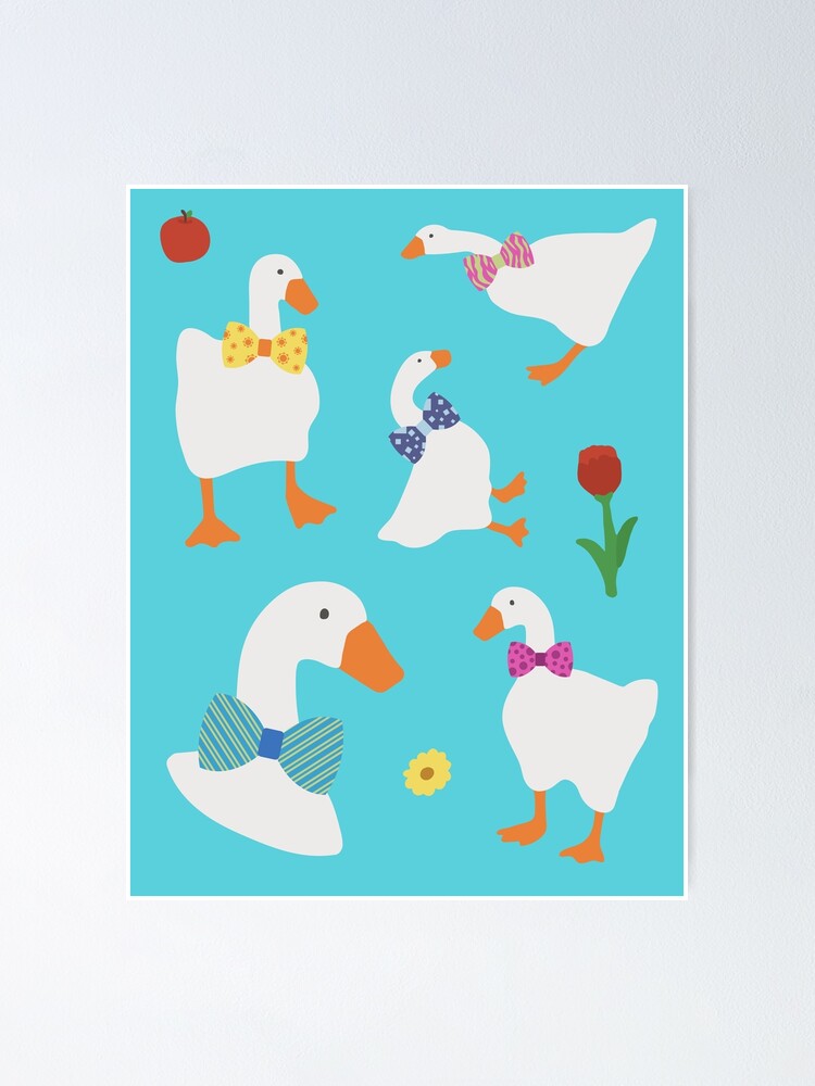 "Colorful Ties Untitled Goose Game Item Illustration Collection" Poster