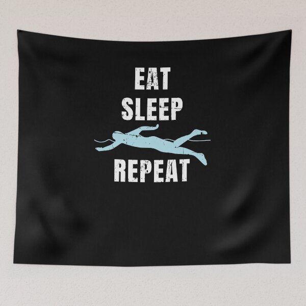 Item preview, Eat Sleep Swim Repeat Swimming Swimmer Gift designed and sold by jeffded.