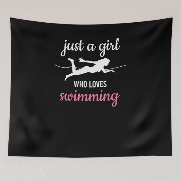 Item preview, Just A Girl Who Loves Swimming Quote designed and sold by jeffded.
