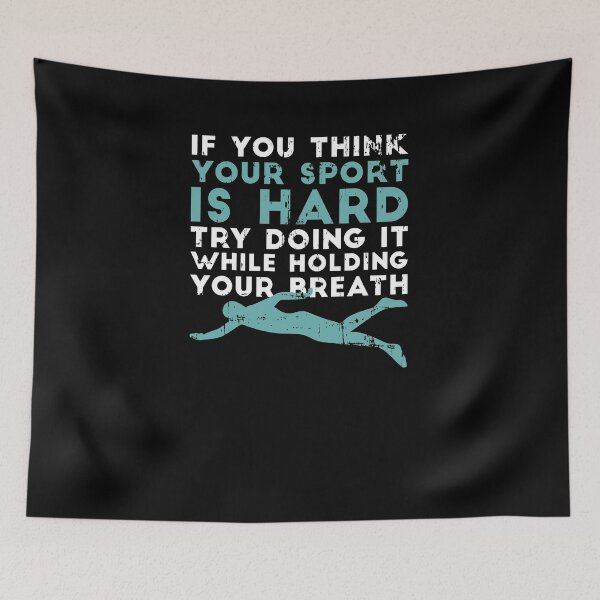 Item preview, Holding Your Breath Swimming Quote Swimmer designed and sold by jeffded.