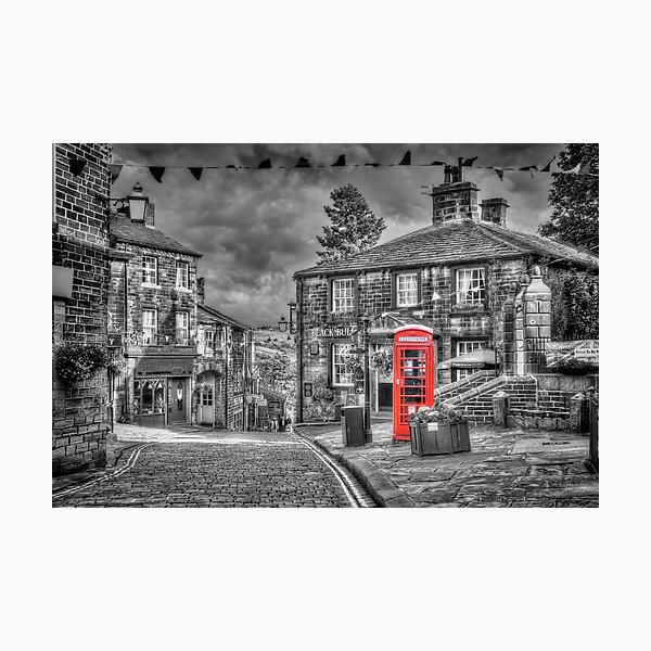 Haworth - Red Telephone Box Photographic Print