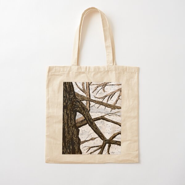 Tree Branches in a Snowscape Cotton Tote Bag