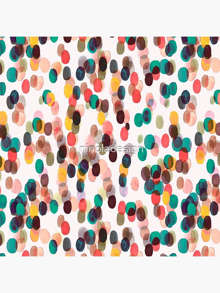 Tropical rain dots - Orange green yellow by ninoladesign