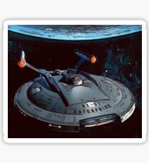 Star Trek the Original USS Enterprise Space Ship Near Earth Sticker