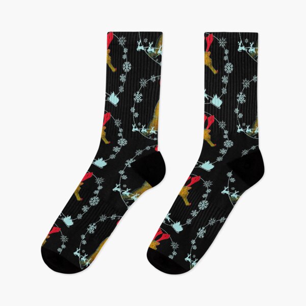 Item preview, Christmas Seahorse Reindeer -- Black designed and sold by Caitlin Chock.