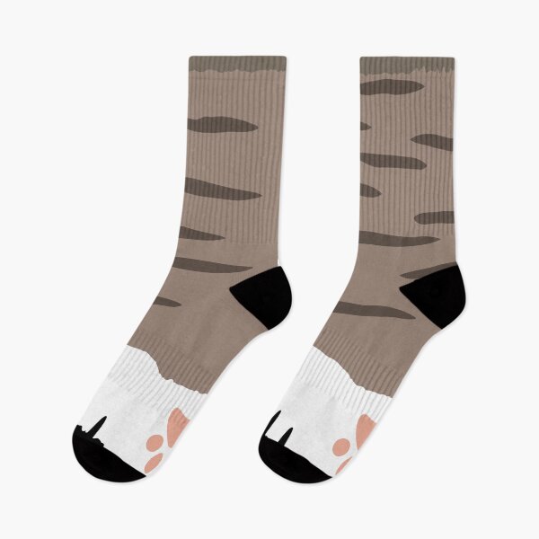 Item preview, Cat Paw Socks Brown designed and sold by TheFlying6.