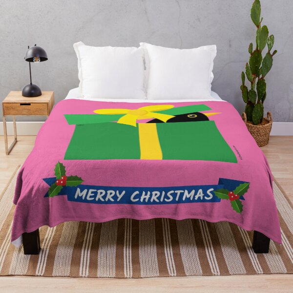Item preview, Cute Blackbird Peeking Out Of A Gift Box - MERRY CHRISTMAS designed and sold by BirdAtWork.