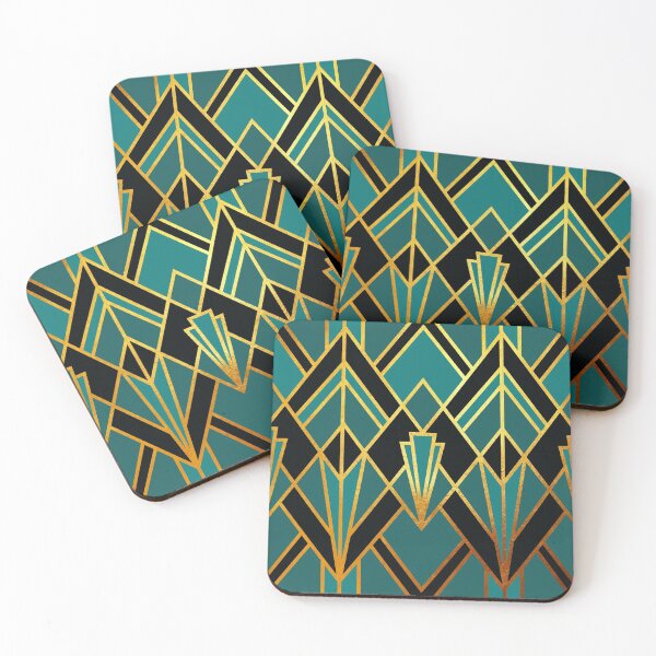 Art Deco Graphic No. 51 Coasters (Set of 4)