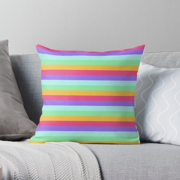 Unicorn Stripes Throw Pillow