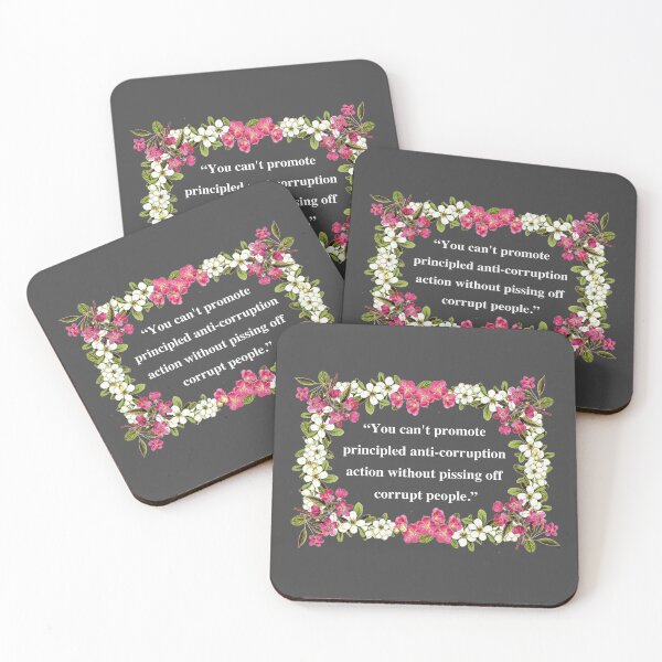 Item preview, Kent Corruption Quote - Pissing Off Corrupt People (white flowers) designed and sold by Thelittlelord.