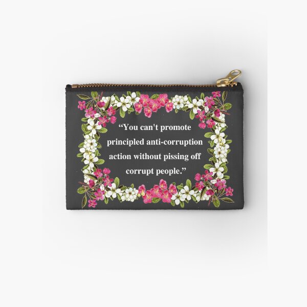 Item preview, Kent Corruption Quote - Pissing Off Corrupt People (white flowers) designed and sold by Thelittlelord.