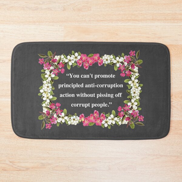 Item preview, Kent Corruption Quote - Pissing Off Corrupt People (white flowers) designed and sold by Thelittlelord.