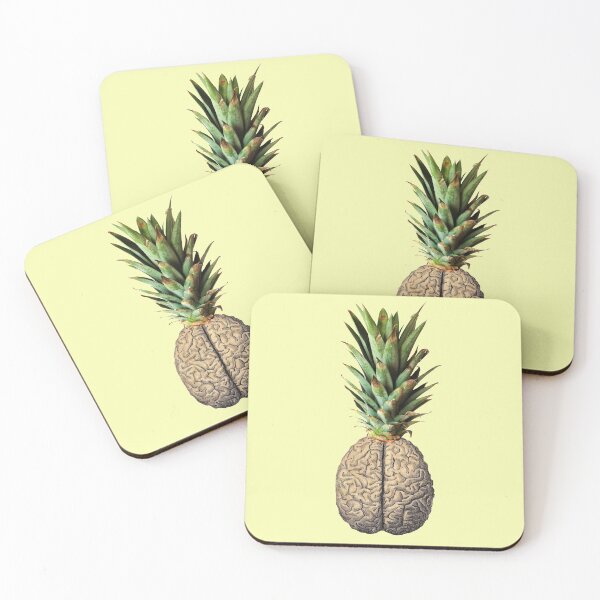 Item preview, Pinebrain (pineapple) designed and sold by Kiki Collagist.