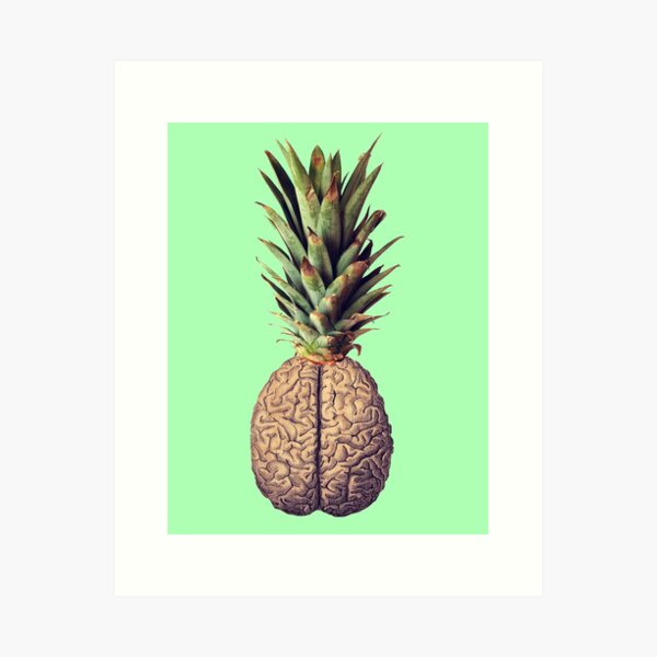 Pinebrain (pineapple) Art Print