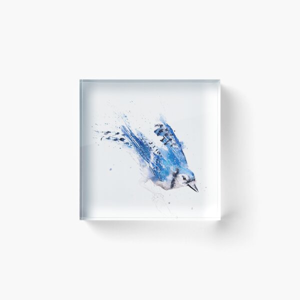 Item preview, Blue Jay Bird Painting Bird Watercolour Painting by Syman Kaye - Modern Blue Jay Bird Art designed and sold by Syman Kaye.
